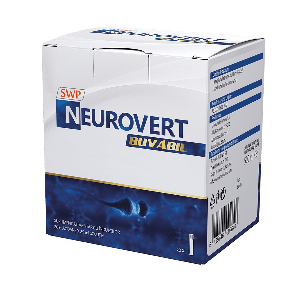 Neurovert buvabil, 20 flacoane, Sun Wave Pharma