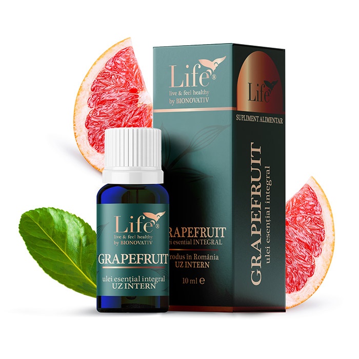 Ulei esential integral de grapefruit, 10 ml, Bionovativ Life
