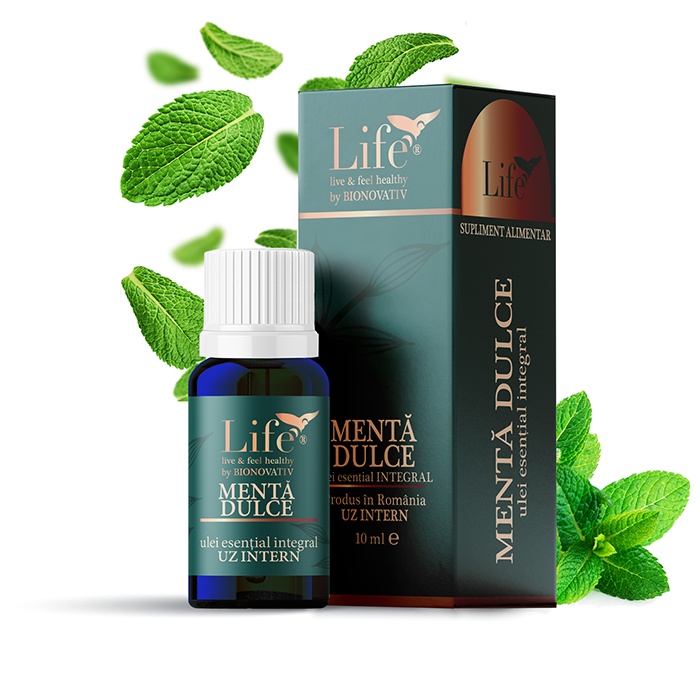 Ulei volatil de menta dulce, 10 ml, Bionovativ Life