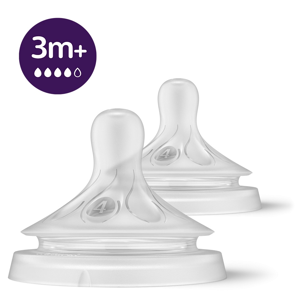 AVENT Tetina Natural Response 2orif 3m+, 2buc, SCY964/02