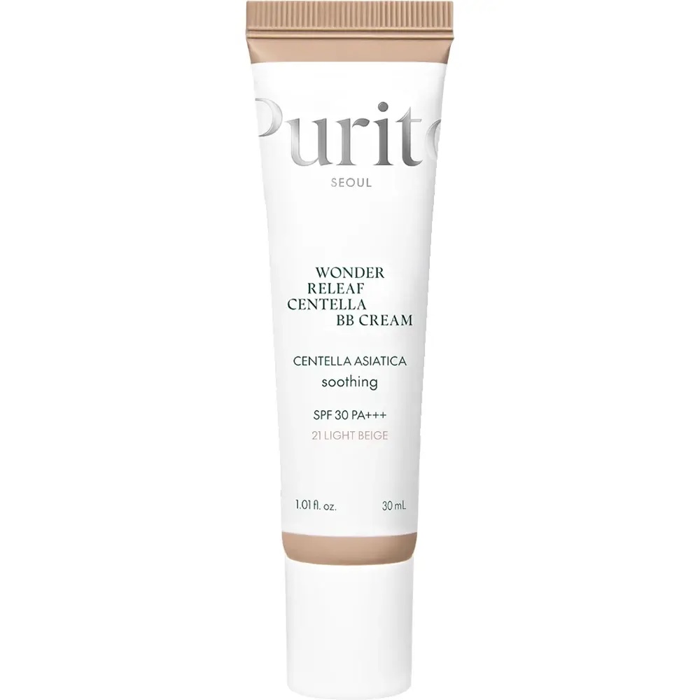 BB Cream cu SPF30 PA+++ Wonder Releaf Centella 21 Light Beige, 30ml, Purito