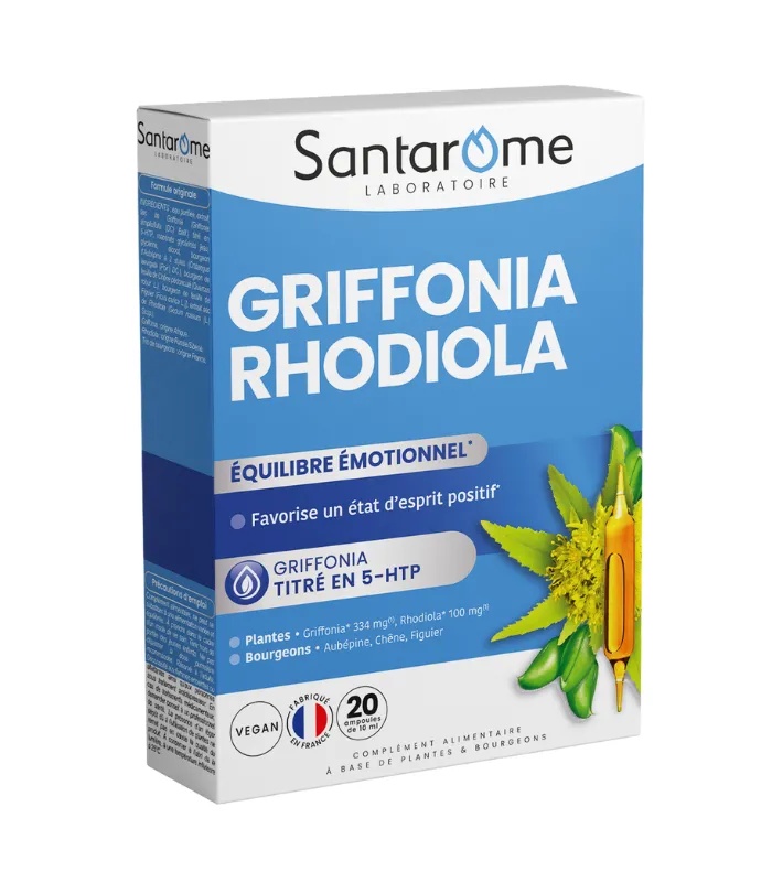 Griffonia Rhodiola, 20 fiole x 10 ml, Santarome