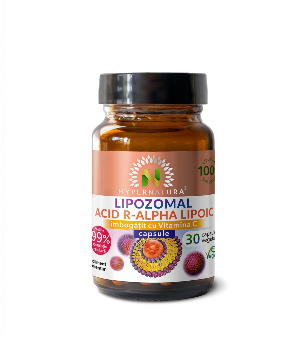 Lipozomal Acid R-Alpha-Lipoic, 30 capsule vegetale, Hypernatura