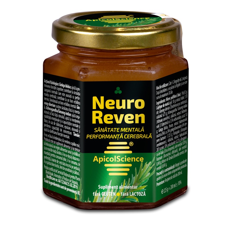 Miere poliflora Neuro Reven, 200 ml, ApicolScience