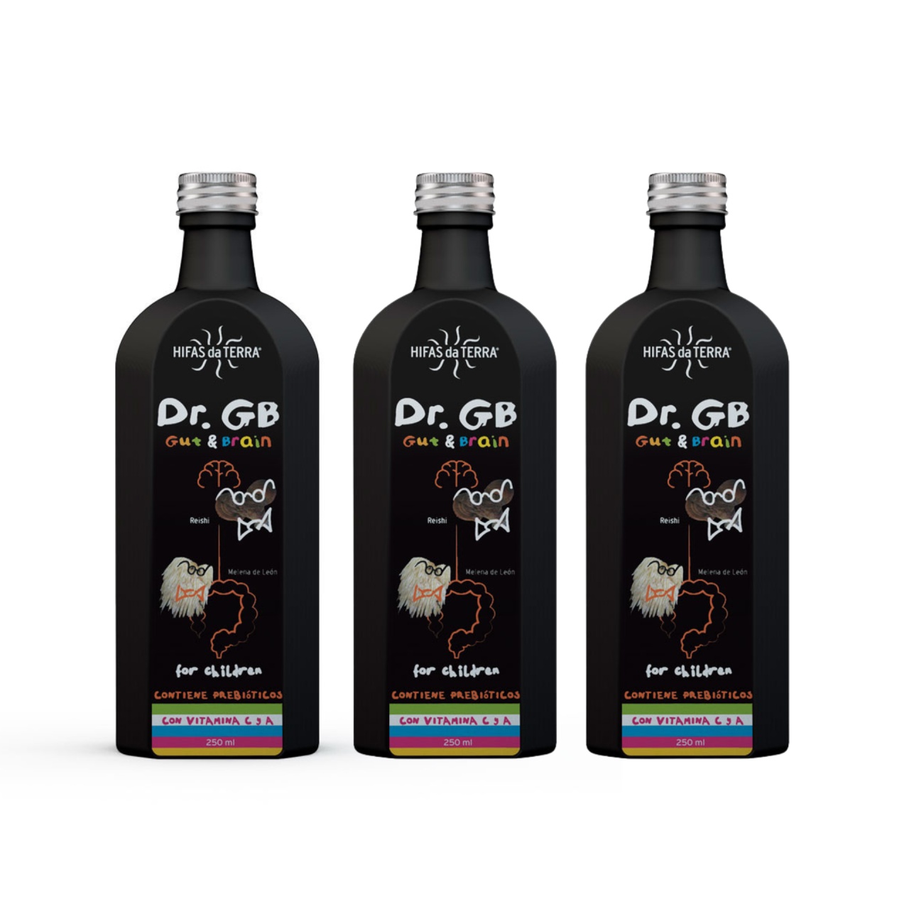 Pachet Dr. GB Sirop pentru copii (3 buc) - Imunitate și flora intestinală a copiilor, 250ml, Hifas da Terra