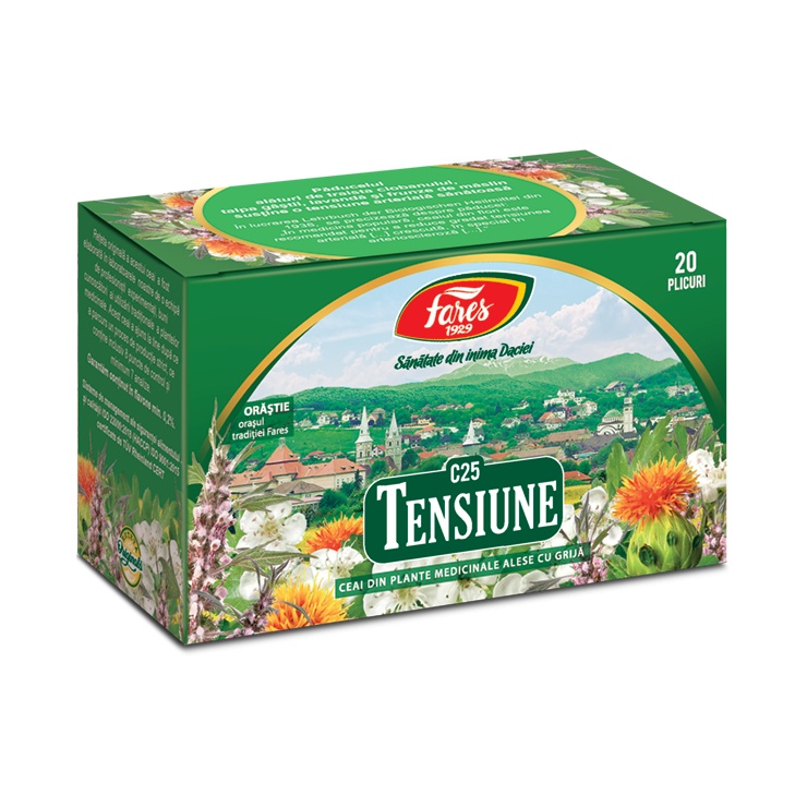 Ceai pentru tensiune, C25, 20 plicuri, Fares