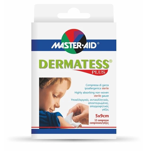 Comprese sterile Dermatess Plus Master-Aid, 5x9 cm, 12 bucati, Pietrasanta Pharma