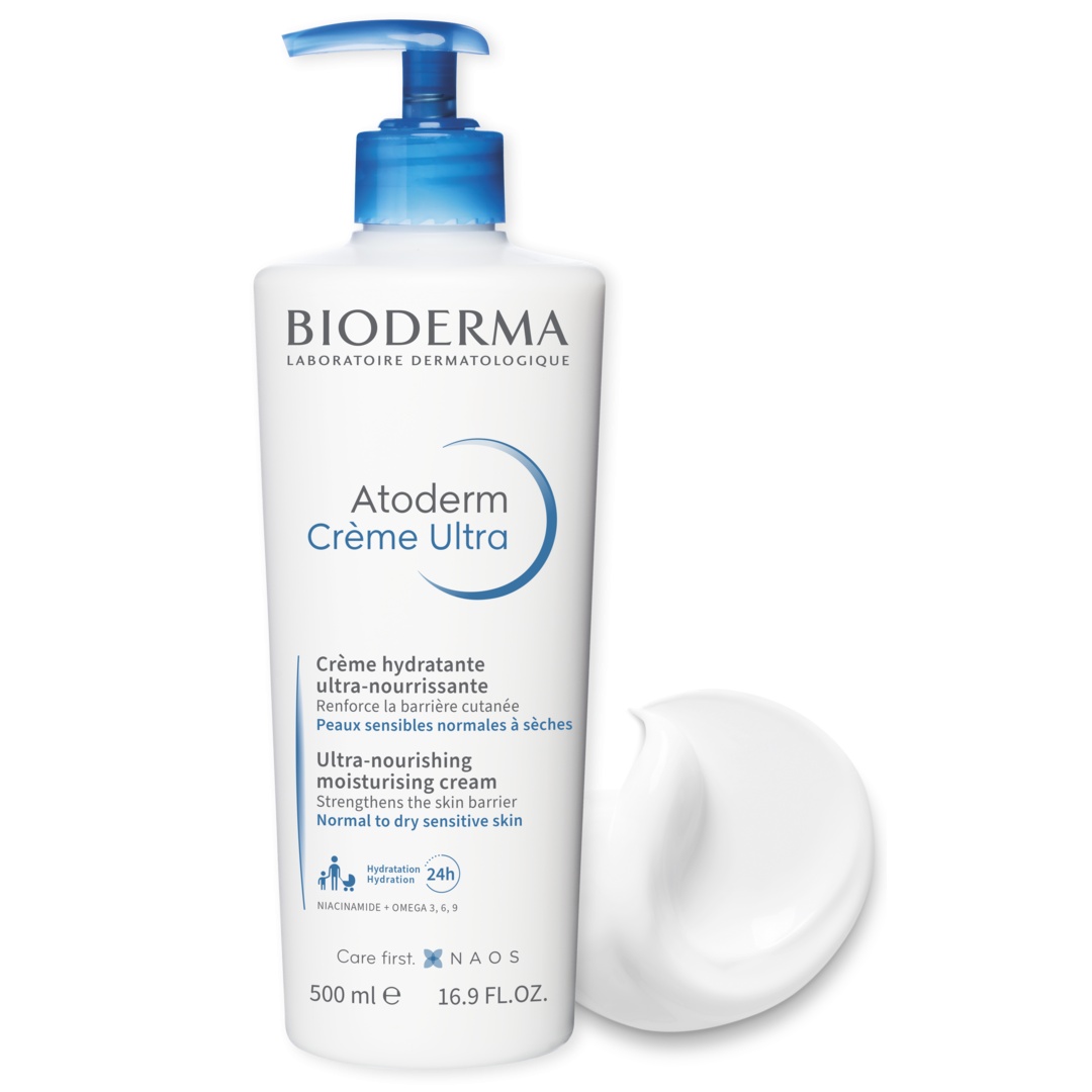 Crema hidratanta pentru fata si corp Atoderm Ultra, fără parfum, 500 ml, Bioderma