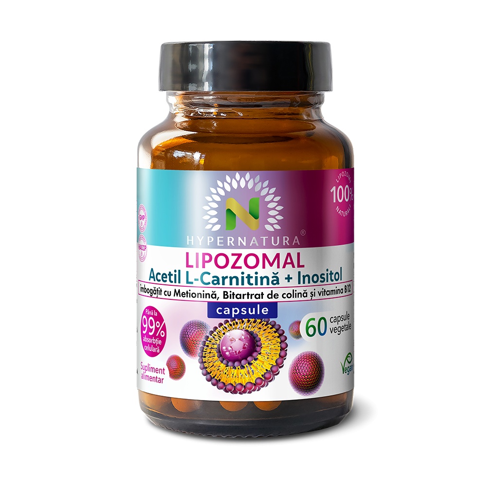 Lipozomal Acetil L-Carnitină + Inositol Hypernatura® (echilibrarea metabolismului), 60 capsule, Hypernatura