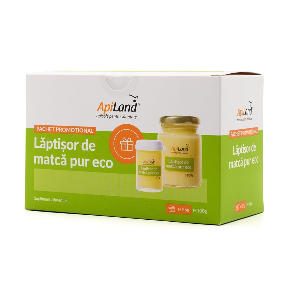Pachet Lăptișor de matcă pur ECO 100g + 25g GRATIS, ApiLand