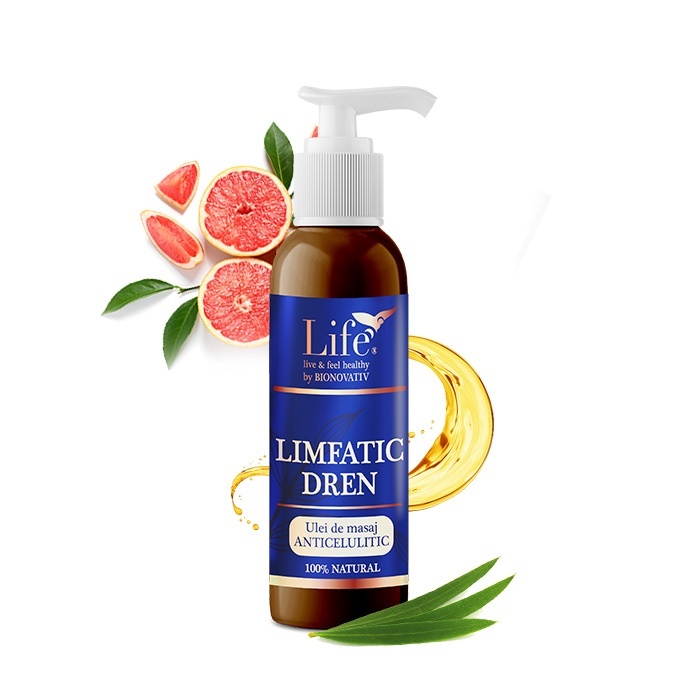 Ulei de masaj anticelulitic Limfatic-dren, 200 ml, Bionovativ Life