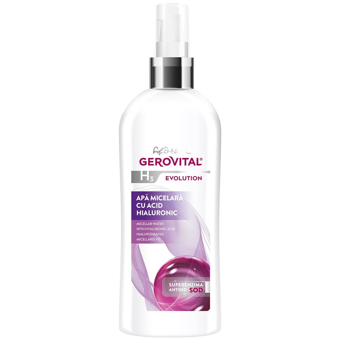 Apa micelara cu acid hialuronic H3 Evolution, 150 ml, Gerovital