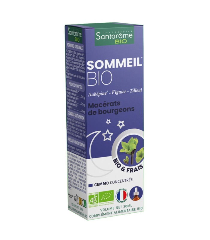 Complex 3 muguri gemoterapici picaturi Sommeil Bio, 30 ml, Santarome