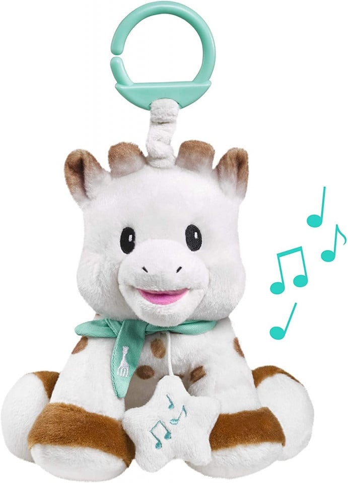 Jucarie muzicala girafa Sophie pufoasa 20cm, 010338, Vulli