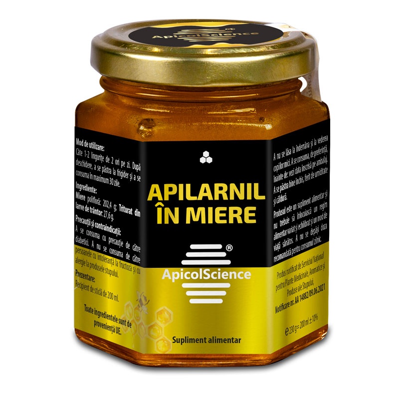 Apilarnil în Miere, 200 ml, ApicolScience