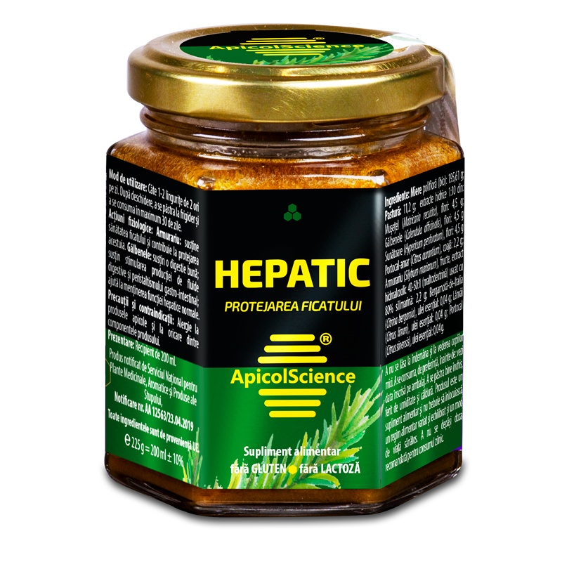 Miere poliflora Hepatic, 200 ml, ApicolScience