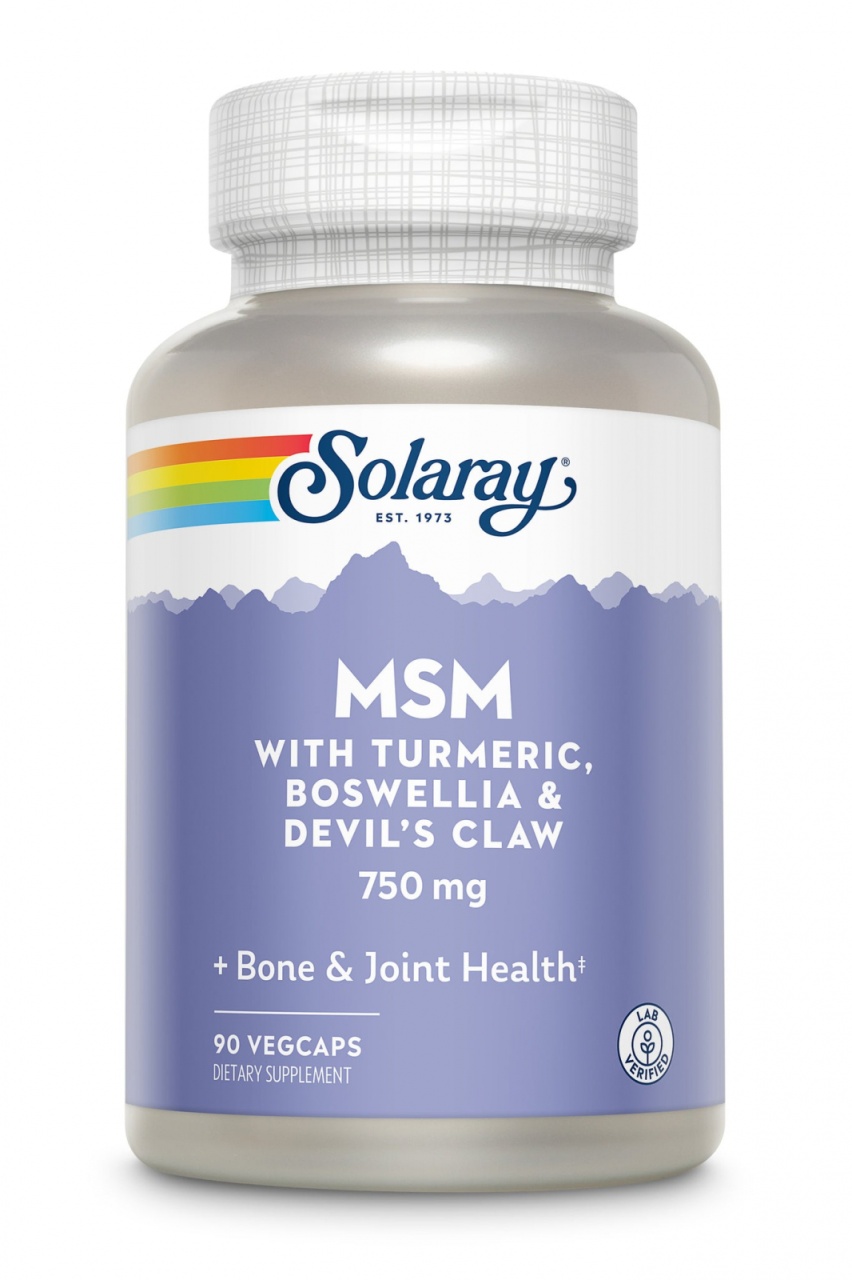 MSM Solaray, 750 mg, 90 capsule vegetale, Secom