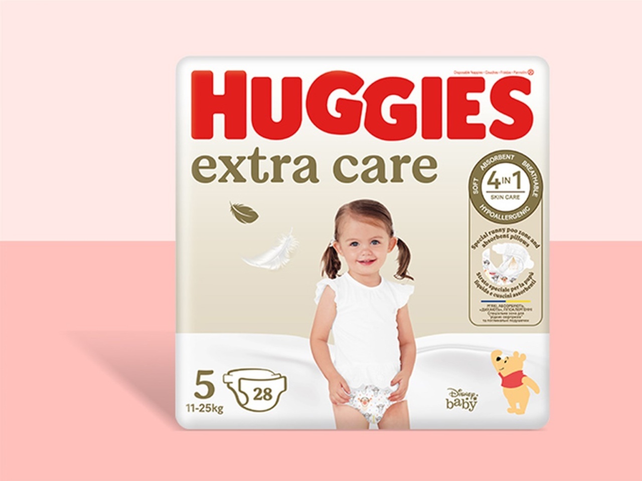 Scutece de schimb Extra Care, Nr. 5, 11-25 kg, 28 buc, Huggies