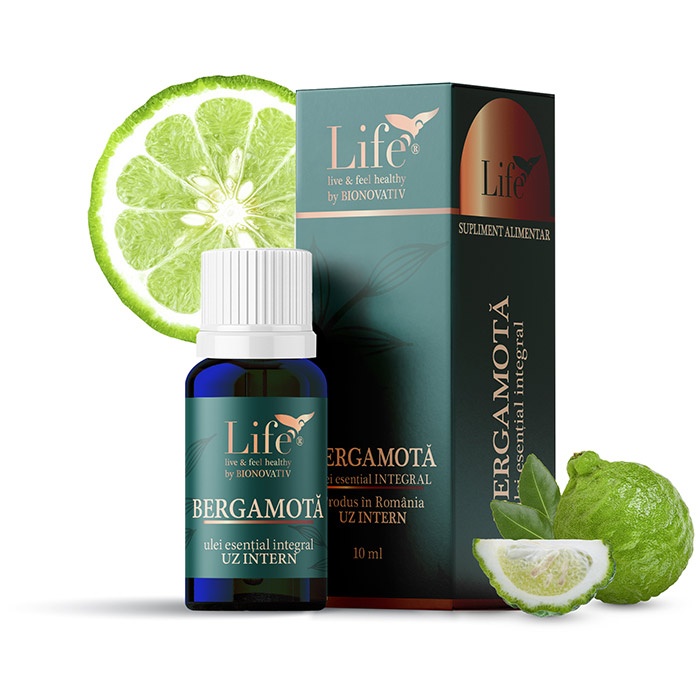 Ulei esential integral de bergamota, 10 ml, Bionovativ Life