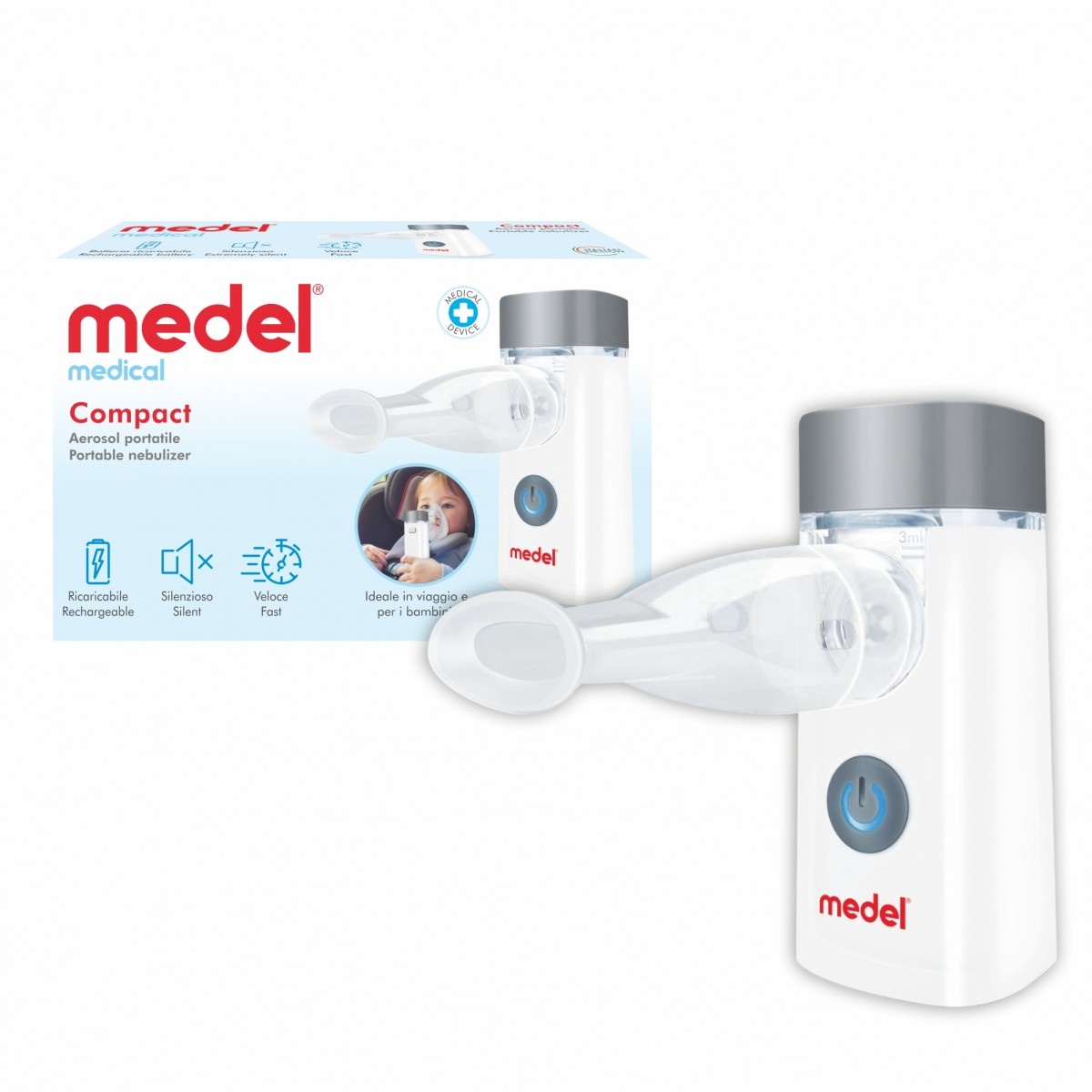 MEDEL COMPACT – Sistem portabil cu tehnologie Mesh, pentru aerosoloterapie
