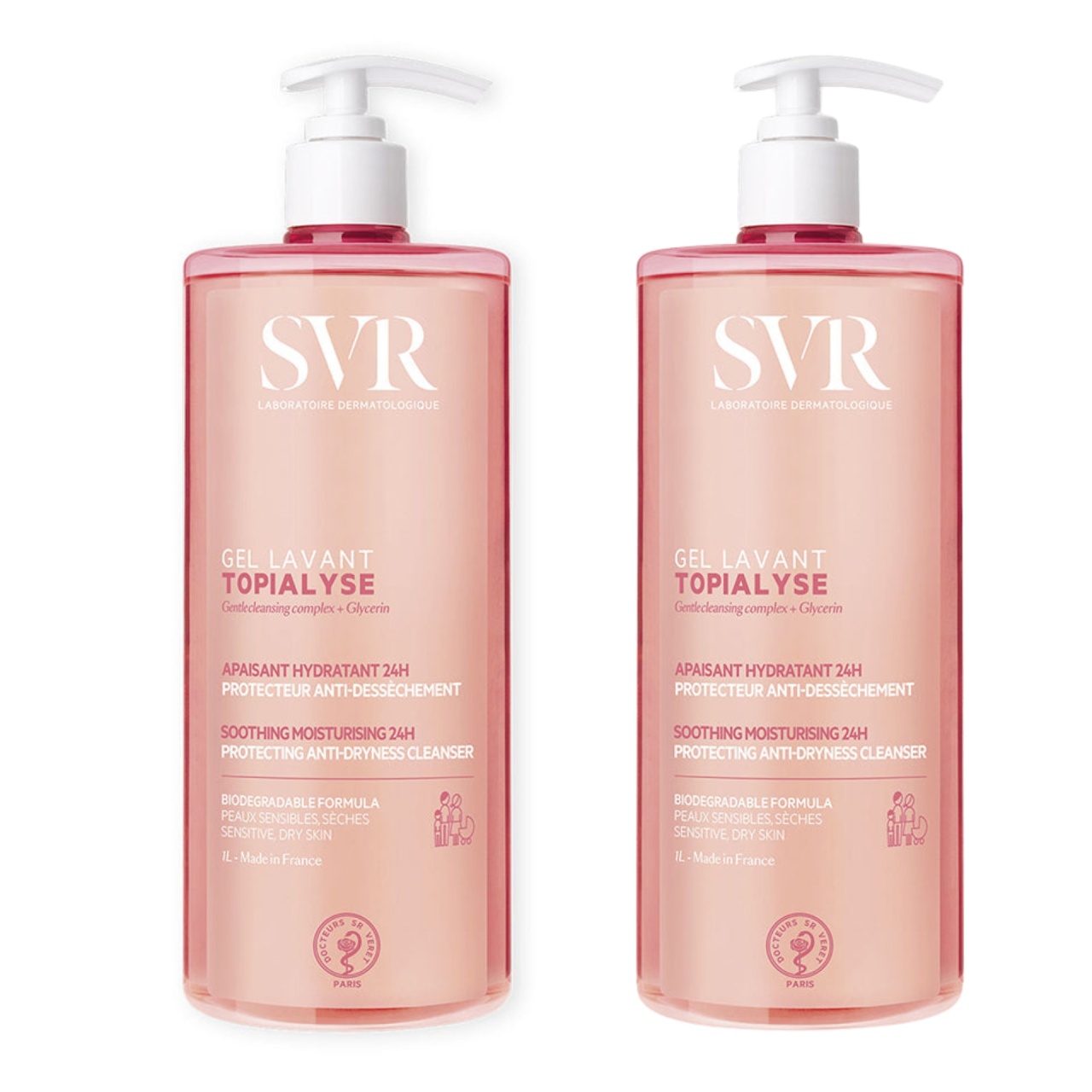 Pachet Gel lavant Topialyse, 1000 ml, Svr (2 buc)