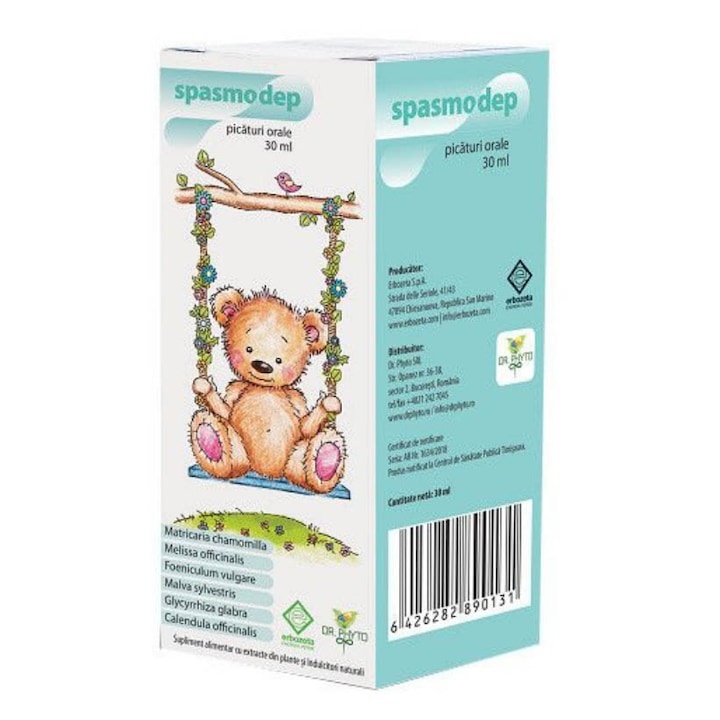 Picaturi orale Spasmodep, 30 ml, Dr. Phyto