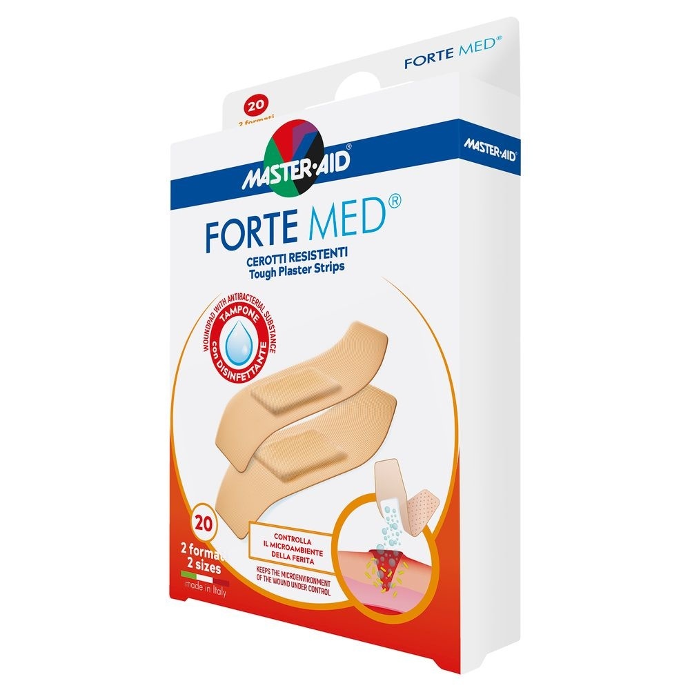 Plasturi ultra rezistenti Forte Med Master-Aid, 2 marimi, 20 bucati , Pietrasanta Pharma