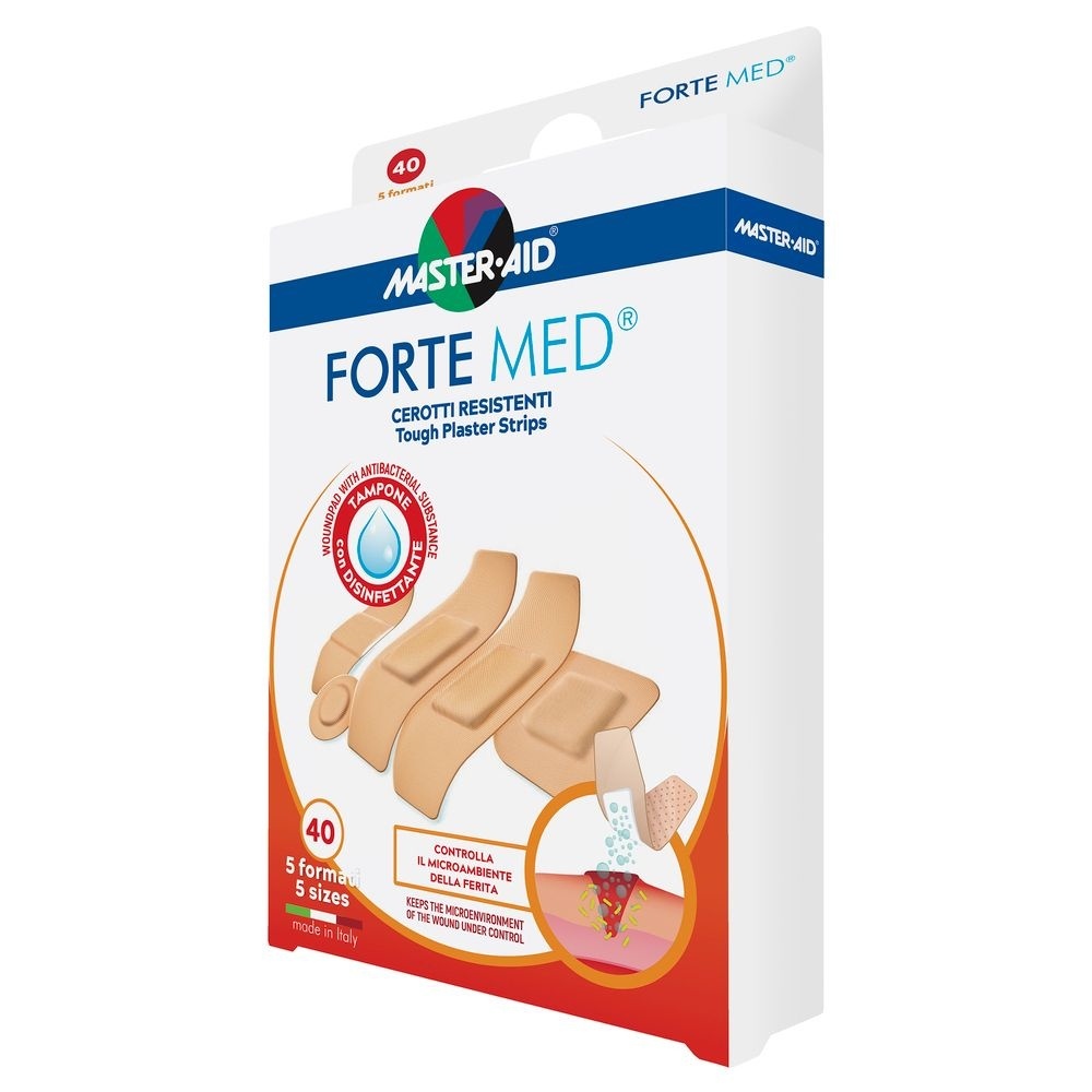 Plasturi ultra rezistenti Forte Med Master-Aid, 5 marimi, 40 bucati , Pietrasanta Pharma