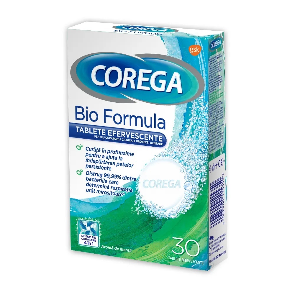 Tablete Bio Formula Corega, 30 tablete, Haleon