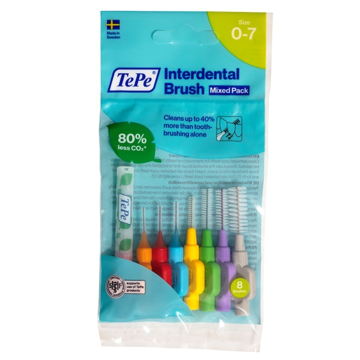 Tepe Periuta Interdentara,8buc, Mix 8 Culori