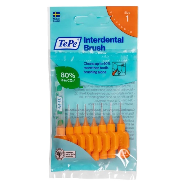 Tepe Periute Interdentare 0,45mm/Nr1, 8buc, Portocaliu