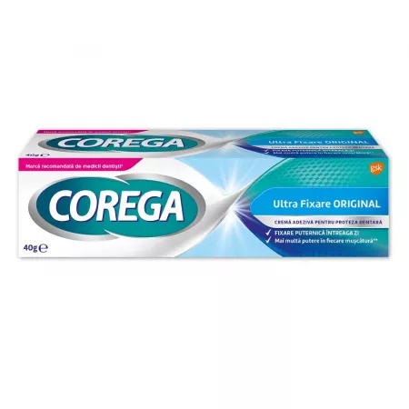 Crema adeziva pentru proteza dentara Ultra Fixare Corega, 40 g, Gsk
