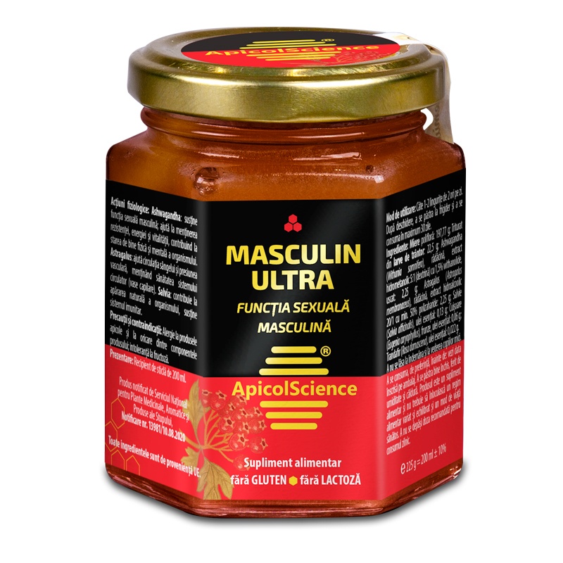 Masculin Ultra – Susține Potența și Fertilitatea Masculină, 200 ml ApicolScience