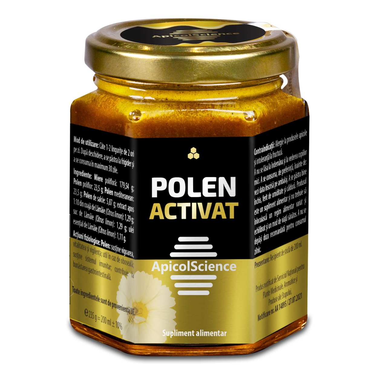 Polen Activat,200 ml, ApicolScience