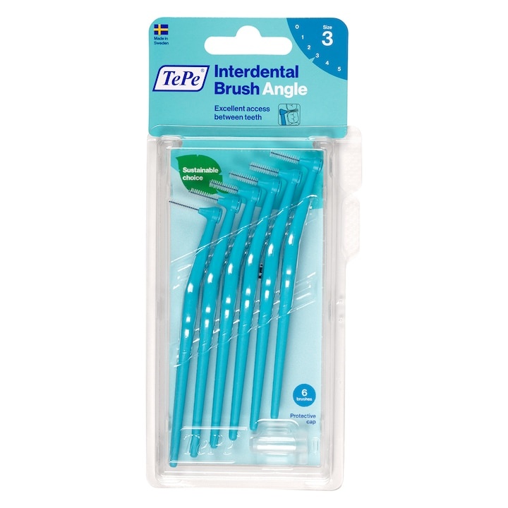 Tepe Periute Interdentare Angle 0.6mm,Nr.3, 6buc, Albastru