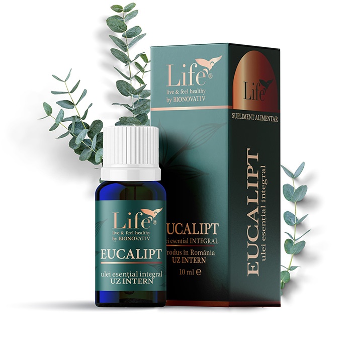 Ulei integral de Eucalipt Life, 10 ml, Bionovativ Life