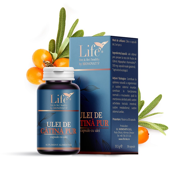 Ulei pur de catina, 30 capsule, Bionovativ