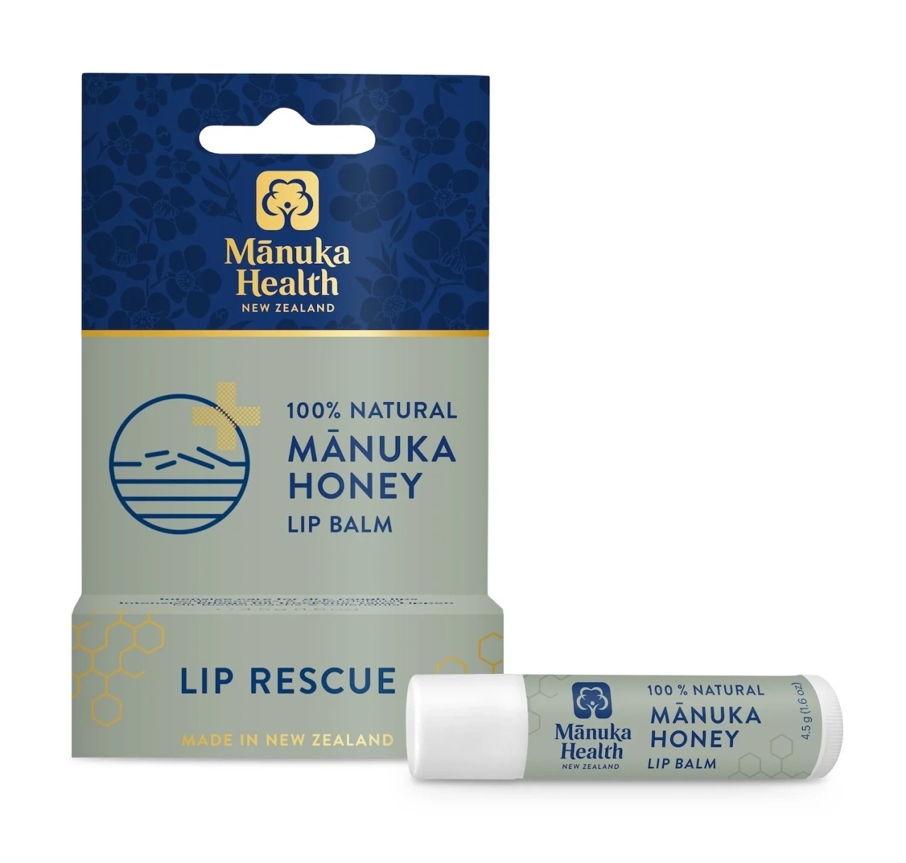 Balsam de buze / strugurel de buze cu miere de Manuka MGO 250+ , 4.5g, Manuka Health