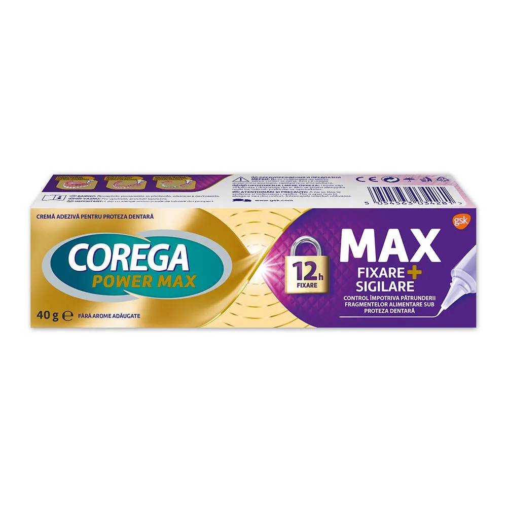 Crema adeziva pentru proteza dentara Max Sigilare Corega, 40 g, Gsk