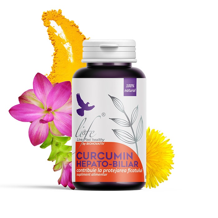 Curcumin Hepato-Biliar Pentru Ficat Și Digestie, 60 Capsule, Bionovativ Life