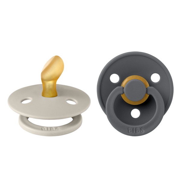 Set 2 suzete Colour Latex,tetina anatomica,0+SAND/IRON 2111419 BIBS