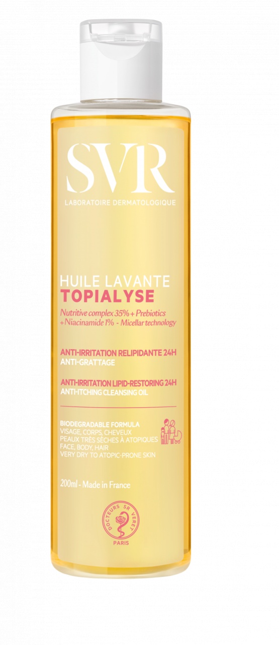 Ulei de spălare cu efect anti-iritatant și emolient, TOPIALYSE HUILE LAVANTE, 200ML, SVR