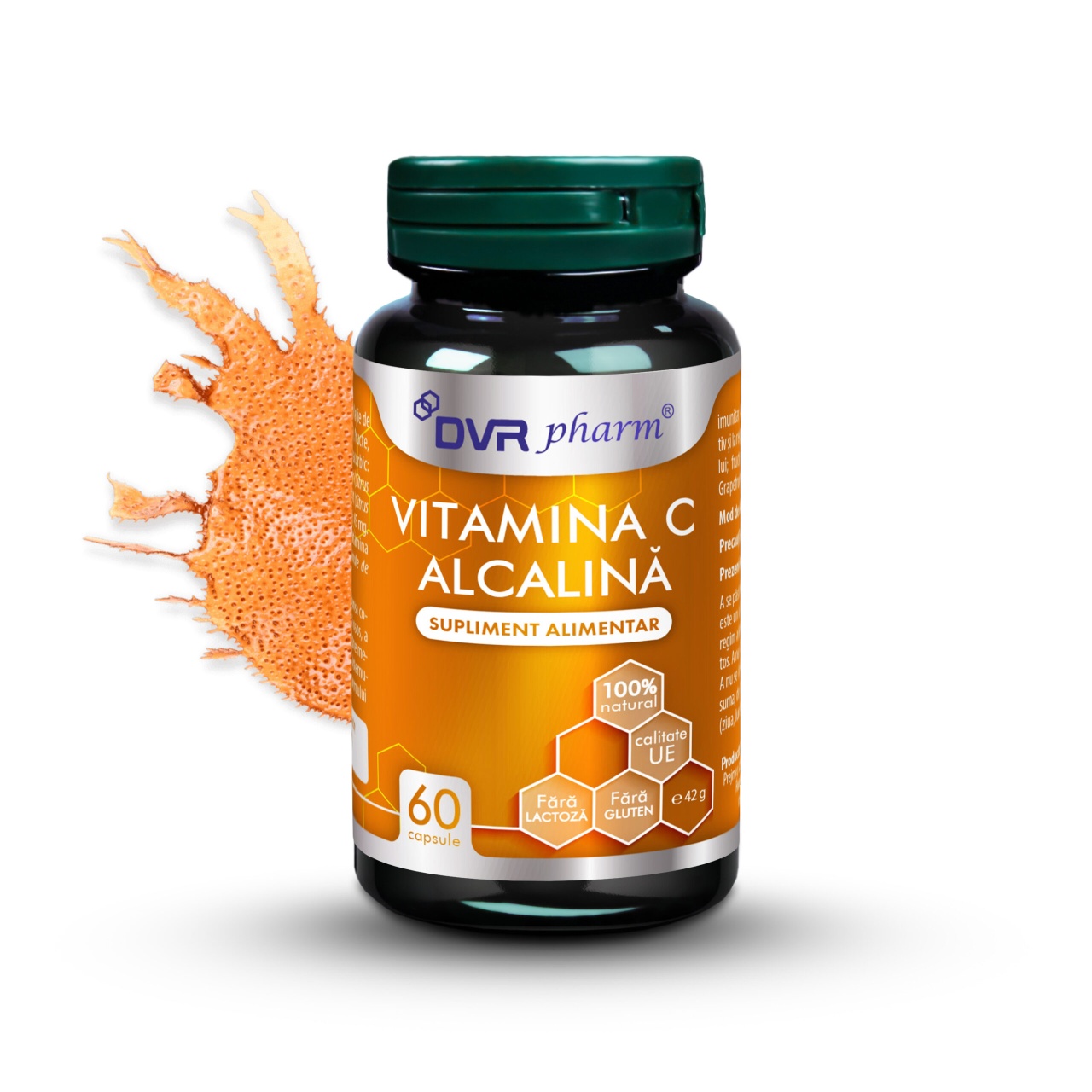 Vitamina C alcalina, 60 capsule, DVR Pharm
