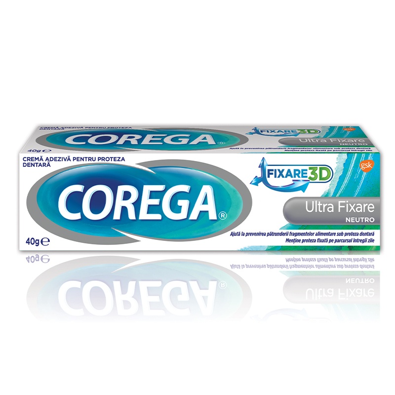 Crema adeziva pentru proteza dentara Ultra Fixare Neutro, 40g, Corega