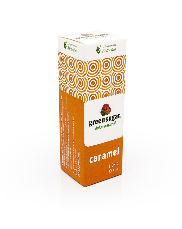 Green sugar lichid cu aroma de caramel, 50 ml, Remedia
