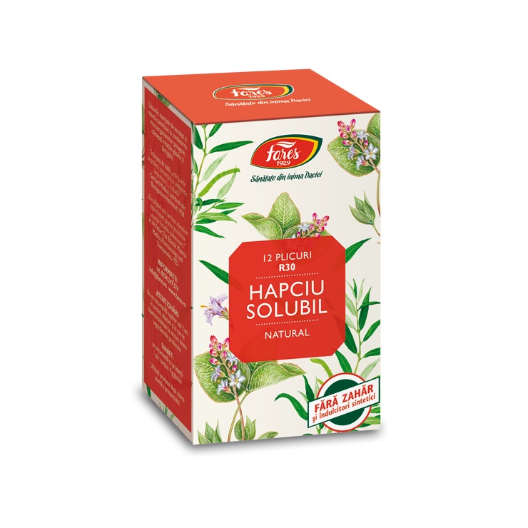 Hapciu Raceala si Gripa solubil, R30, 12 plicuri, Fares