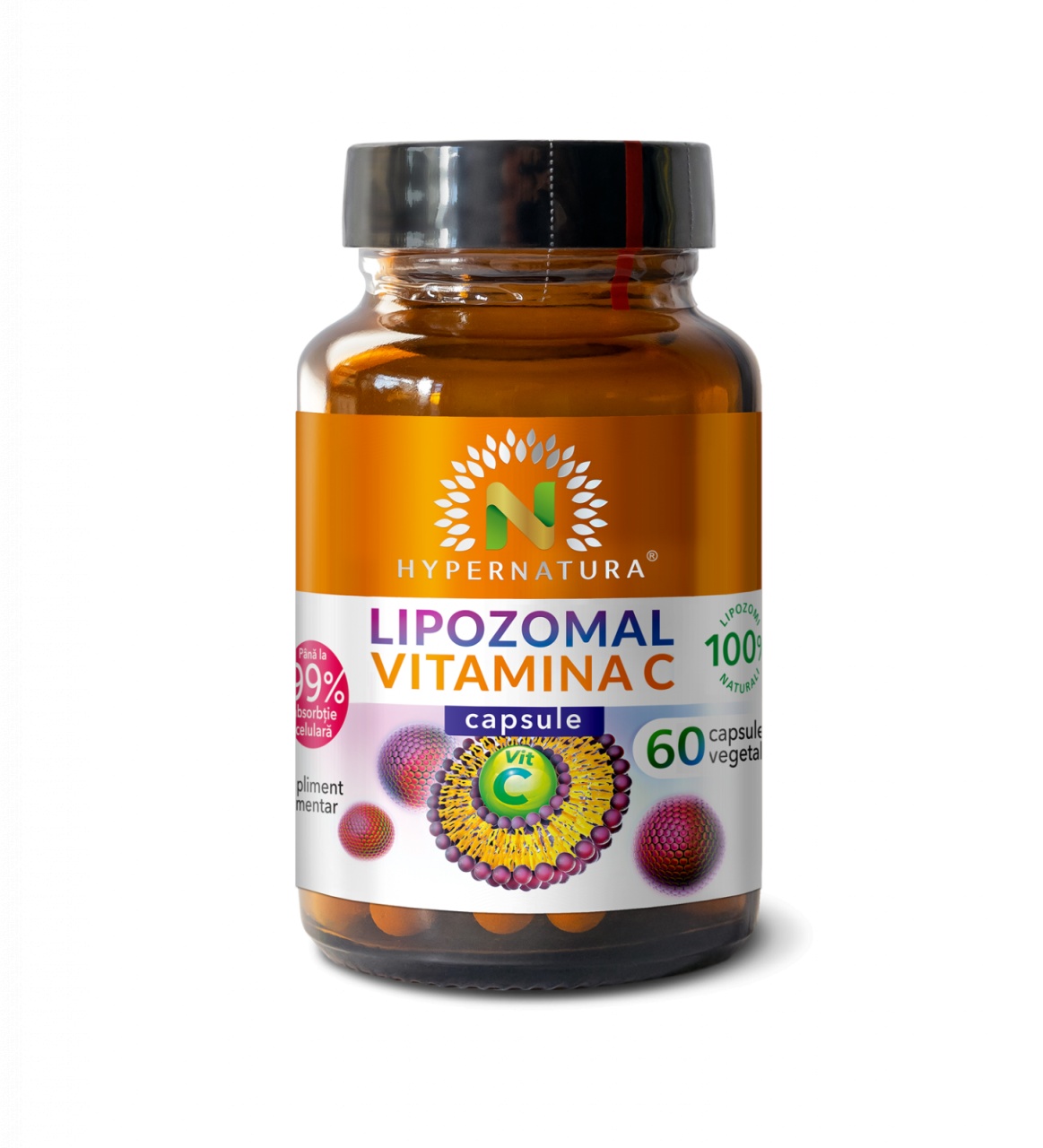 Lipozomal Vitamina C, 60 capsule vegetale, Hypernatura
