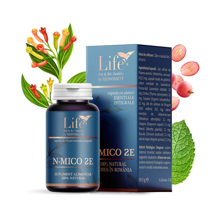 N-Mico 2E Capsule cu Uleiuri Esentiale 30 capsule Bionovativ Life