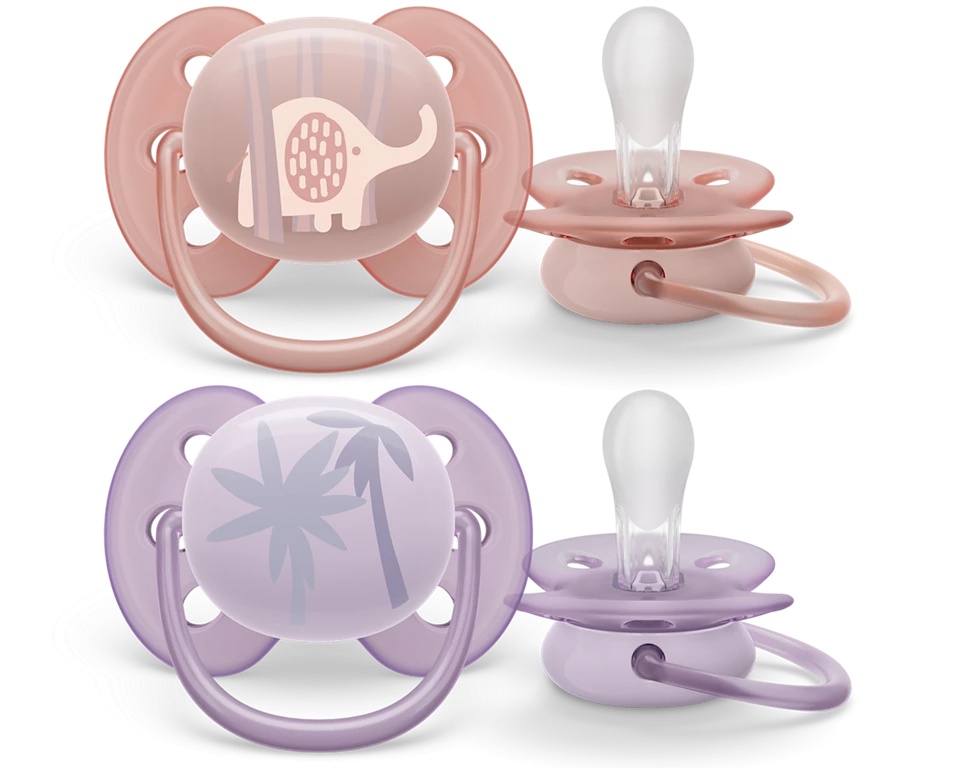 Suzete ultra soft Philips Avent, 0-6 luni, 2 bucati, SCF091/09, Philips