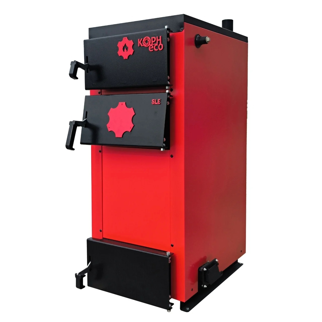Centrala/Cazan pe lemn KOPH ECO 35 kW, cu ardere standard, 210 mp, volum manta apa 87 litri, diametru cos fum ⌀179 mm, randament 86%